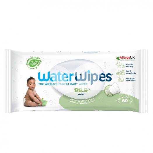 Waterwipes bio szappanbogyós baba törlőkendő 60 db • Egészségbolt