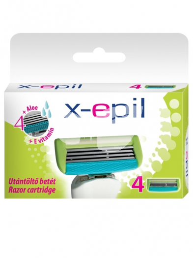 X-Epil női borotva betét 4 pengés 4 db • Egészségbolt