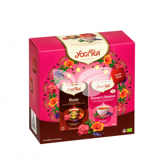Yogi bio tea rózsás ölelés szett 34 filter 65 g • Egészségbolt