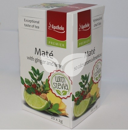 Apotheke mate gyömbér és lime steviával gyümölcstea 40 g • Egészségbolt
