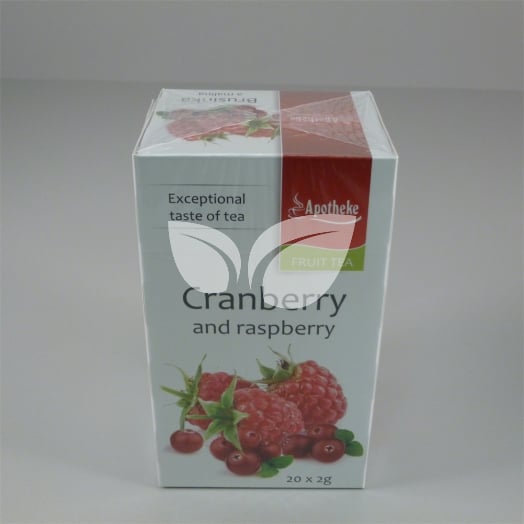 Apotheke tőzegáfonya-málna tea 20x2g 40 g • Egészségbolt