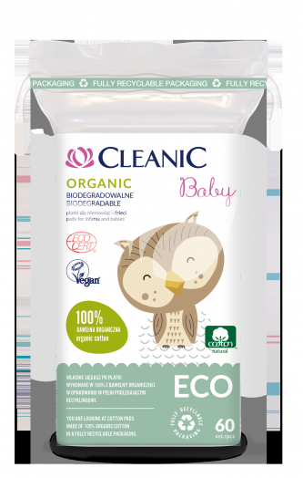Cleanic baby eco organic biológiailag lebomló vattakorong 60 db • Egészségbolt