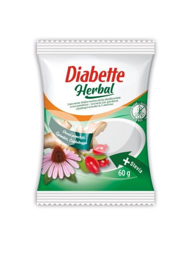 Dibette herbal cukormentes vegyes gyógynövényes cukorka édesítőszerekkel 60 g • Egészségbolt