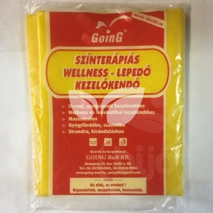 Going színterápiás wellness lepedő sárga 1 db • Egészségbolt