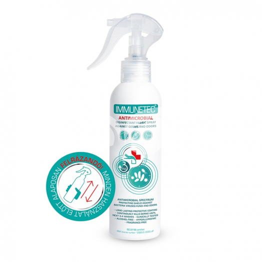 Immunetec antimikrobiális textilimpregnáló spray 200 ml • Egészségbolt