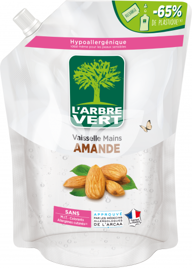 Larbre Vert mosogatószer mandula utántöltő 1000 ml • Egészségbolt