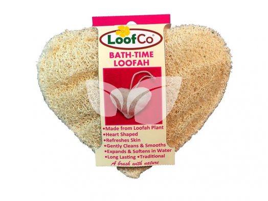 Loofco szív alakú luffa szivacs fürdéshez 1 db • Egészségbolt