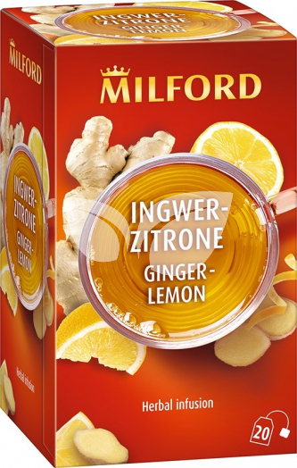 Milford gyömbér-citrom gyógynövénytea 20x2g 40 g • Egészségbolt