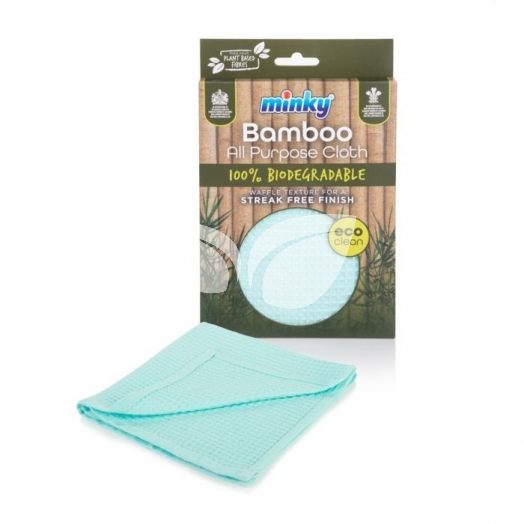 Minky eco bamboo törlőkendő 100% lebomló csíkmentes tisztaság 1 db • Egészségbolt