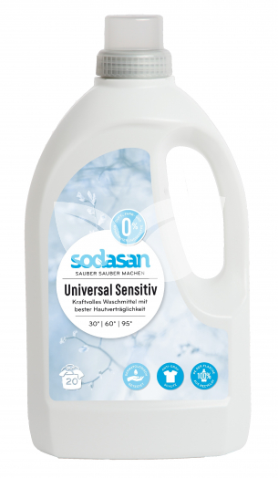 Sodasan öko univerzális folyékony mosószer sensitive 1500 ml • Egészségbolt