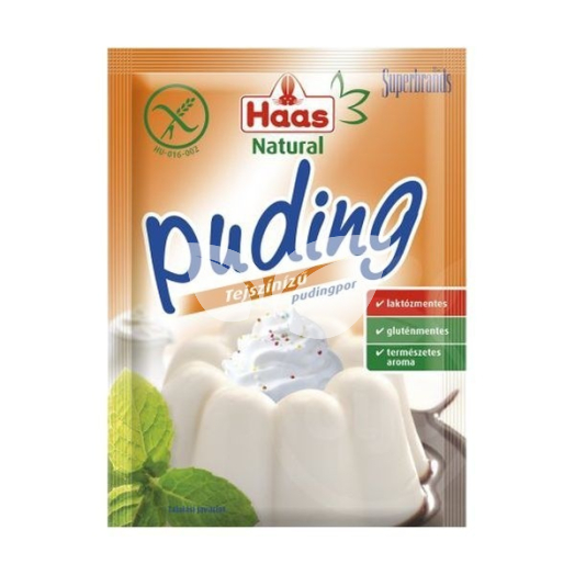 Haas Natural Pudingpor Tejszín 40 g • Egészségbolt
