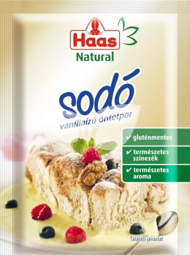 Haas natural sodó vanília ízű öntetpor 15 g • Egészségbolt
