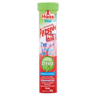 Haas pezsgőtabletta stevia vas+c 12 db