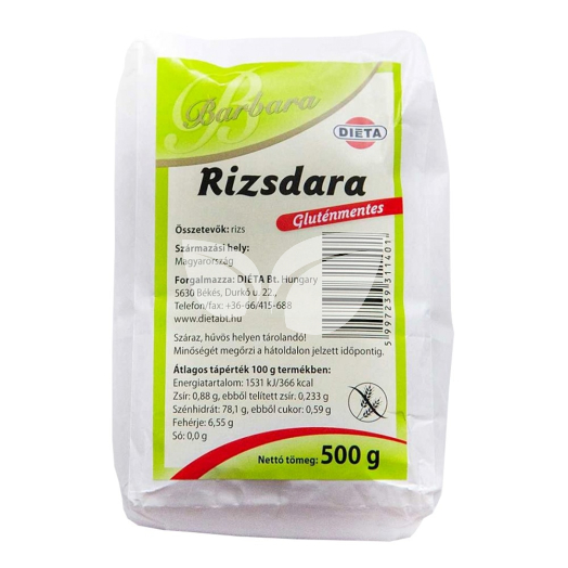 Barbara gluténmentes rizsdara 500 g • Egészségbolt