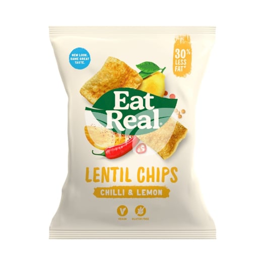 Eat Real lencse chips chili és citrom ízesítésű 40 g • Egészségbolt