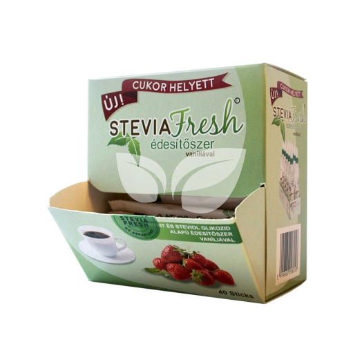Stevia Fresh édesítőszer vaníliával 40 db • Egészségbolt