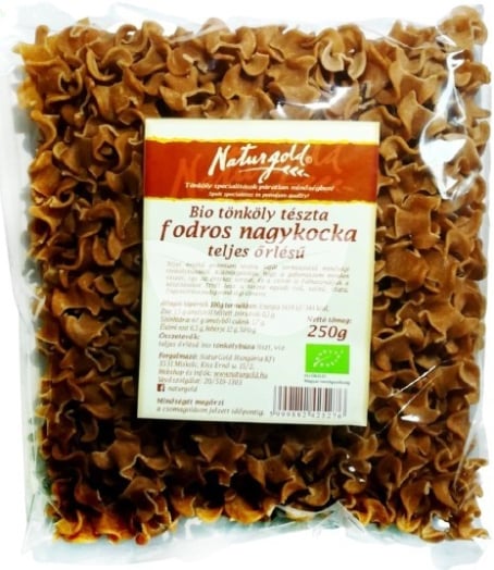 Naturgold bio tönköly fodros nagykocka teljes őrlésű 250 g • Egészségbolt