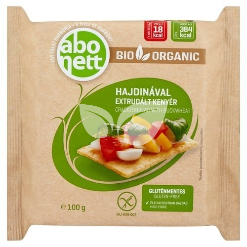 Abonett extrudált bio kenyér hajdinával gluténmentes 100 g • Egészségbolt