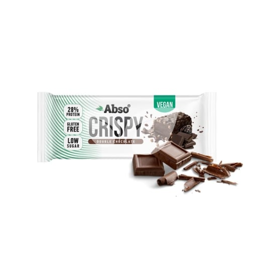 Absorice absobar crispy proteinszelet dupla csokoládés ízesítésű 50 g • Egészségbolt