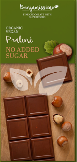 Benjamissimio bio vegán csokoládé mogyorós pralinéval hozzáadott cukor nélkül 70 g • Egészségbolt