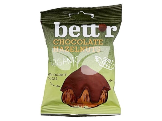 Bettr bio vegán gluténmentes csokival bevont törökmogyoró 40 g • Egészségbolt