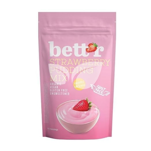 Bettr bio vegán gluténmentes epres pudingpor 150 g • Egészségbolt