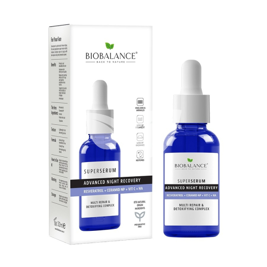 Biobalance szuperszérum arcra éjszakai regeneráló 30 ml • Egészségbolt