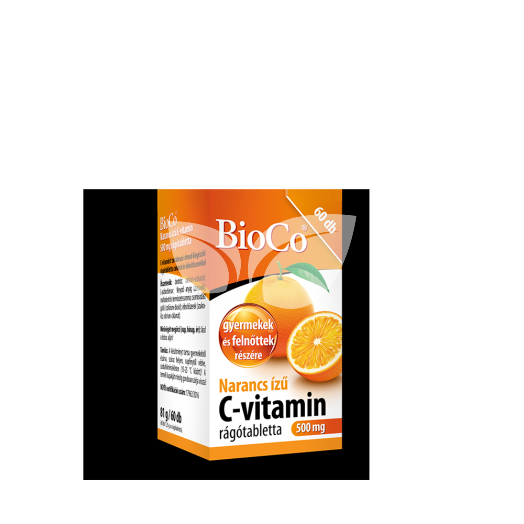 Bioco narancs ízű c-vitamin 500mg rágótabletta 60 db • Egészségbolt