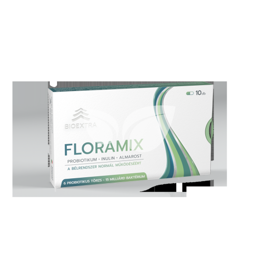 Bioextra floramix élőflórát és inulint tartalmazó kapszula 10 db • Egészségbolt