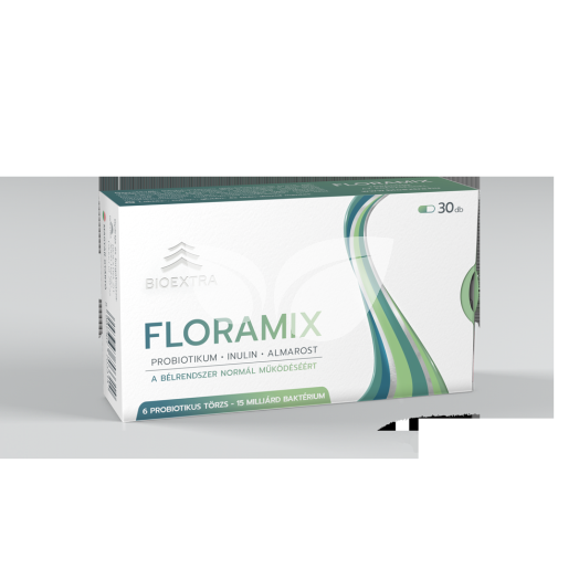 Bioextra floramix élőflórát és inulint tartalmazó kapszula 30 db • Egészségbolt