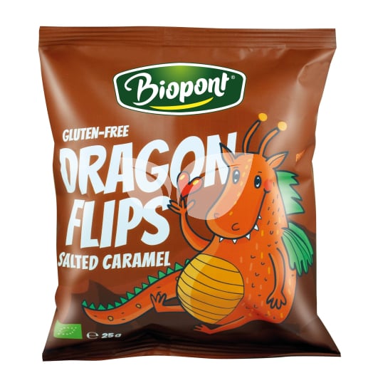 Biopont bio dragon flips kukorica snack sós karamellás 25 g • Egészségbolt