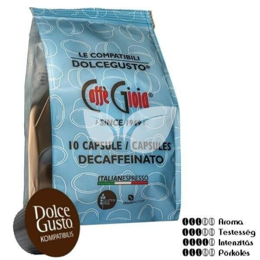Caffé Gioia kávékapszula dolce gusto kávégépekkel kompatibilis koffeinmentes 10 db • Egészségbolt