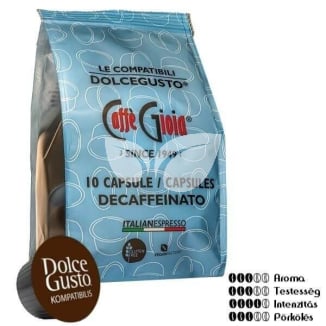 Caffé Gioia kávékapszula dolce gusto kávégépekkel kompatibilis koffeinmentes 10 db