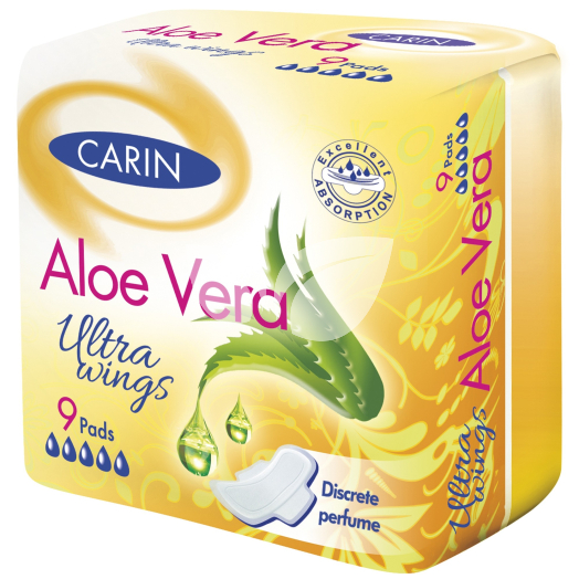 Carin ultra aloe vera ultravékony szárnyas intimbetét 9 db • Egészségbolt