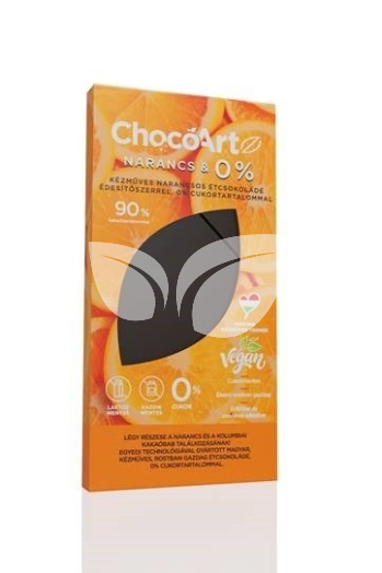 Chocoartz narancsos étcsokoládé édesítőszerrel 0% cukortartalommal 90 g • Egészségbolt