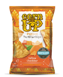 Corn Up tortilla chips cheddar ízű 60 g
