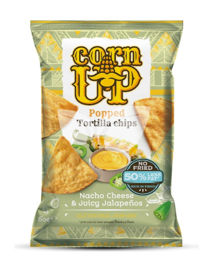 Corn Up tortilla chips nacho sajt és jalapeno ízű 60 g • Egészségbolt