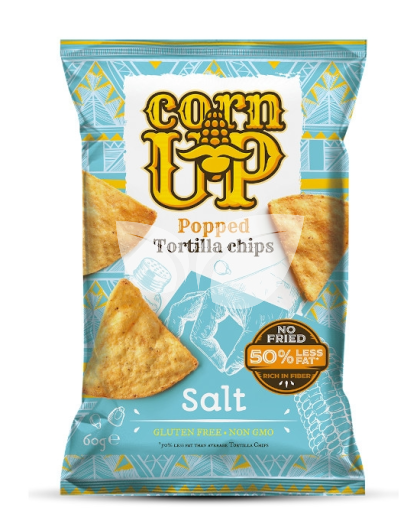 Corn Up tortilla chips tengeri sóval 60 g • Egészségbolt