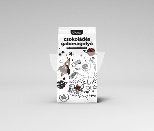 Cornexi csokoládés gabonagolyó teljes kiőrlésű gabonával 250 g • Egészségbolt