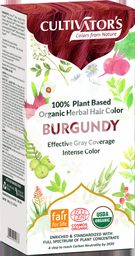 Cultivators bio növényi hajfesték burgundi vörös 100 g • Egészségbolt