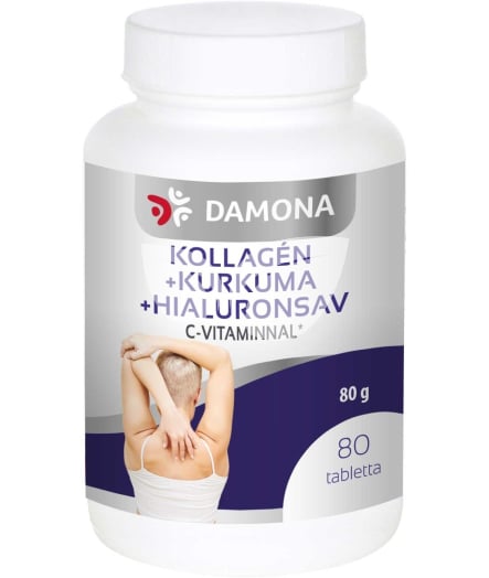 Damona kollagén+kurkuma+hialuron tabletta 80 db • Egészségbolt