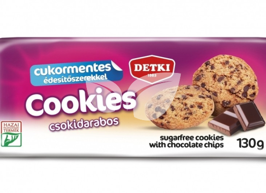 Detki cookies cukorm.keksz csokoládé darabokkal 130 g • Egészségbolt