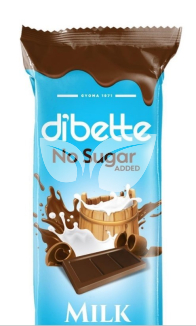 Dibette nas tejcsokoládé hozzáadott cukor nélkül 20 g