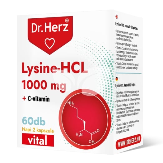 Dr.herz lysine-hcl+c-vitamin kapszula 60 db • Egészségbolt