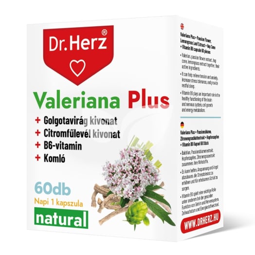 Dr.herz valeriana plus kapszula 60 db • Egészségbolt