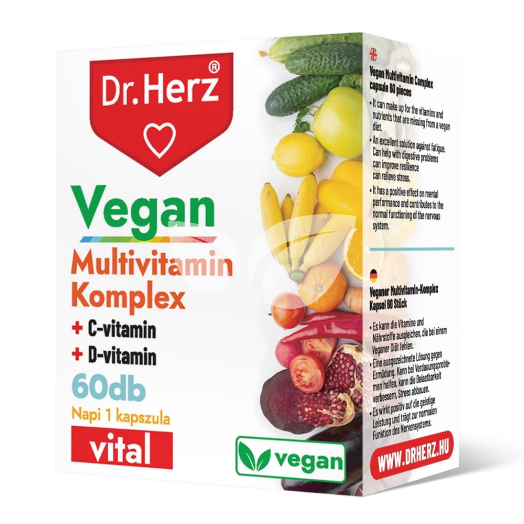Dr.herz vegan multivitamin komplex kapszula 60 db • Egészségbolt