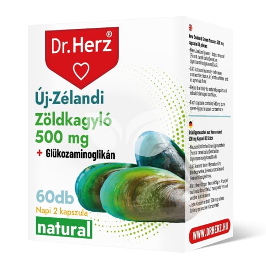 Dr.herz zöldkagyló kivonat 500 mg kapszula 60 db • Egészségbolt
