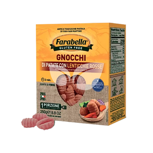Farabella gnocchi vöröslencsés 250 g • Egészségbolt
