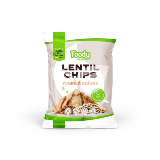 Foody Free gluténmentes lencse chips sülthagymával 50 g • Egészségbolt