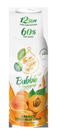 Fruttamax bubble 12 sárgabarack light 500 ml • Egészségbolt